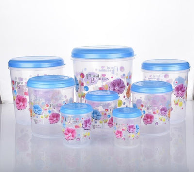 Air Tight Plastic Transparent Container Set (10000ml 7000ml 5000ml 3000ml 2000ml 1000ml 750ml 500ml) - second image
