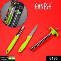 8135 Ganesh 3pc Lighter Cum Knife And Peeler.