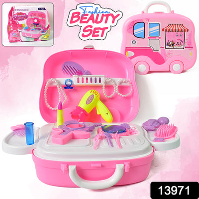 Kids Makeup Kit - Rolling Cosmetic Suitcase Play Set