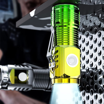 USB Rechargeable Mini LED Flashlight Torch with Magnetic Base - second image