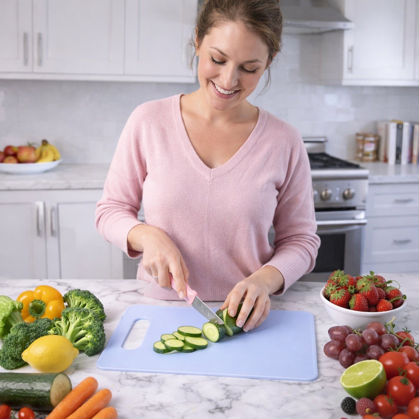 Close up of 3 In 1 Multipurpose Kitchen Fruit  Vegetable Cutting Board Set - Ho... features and build quality