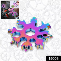 Durable  Portable 18 In 1 Snowflake Multi-tool Snowflake Bottle Opener Flat Phillips Screwdriver Kit Wrench - LootFaat
