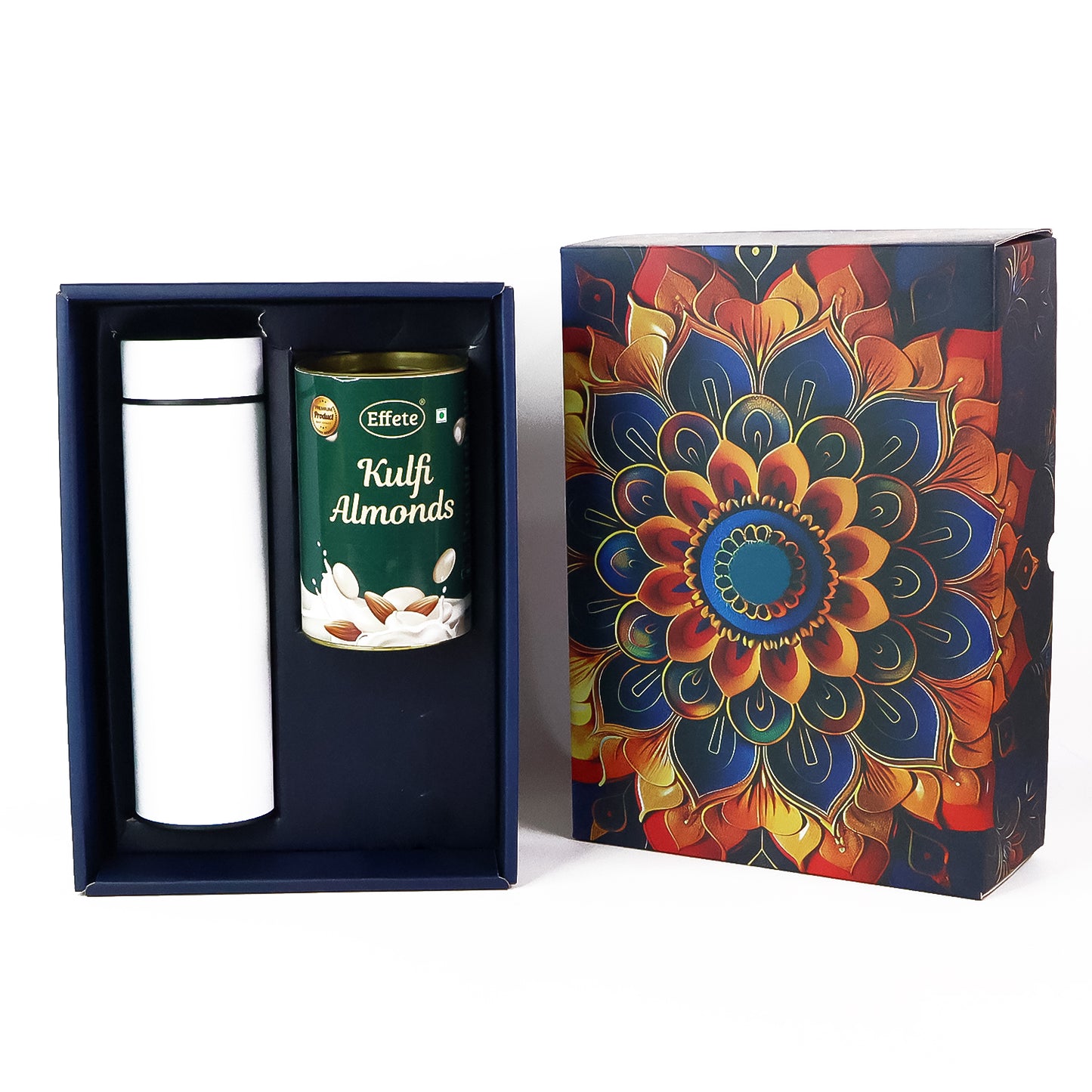 Effete Kulfi Almonds Gift Set with Bottle - Golden Edition (2 Pcs)
