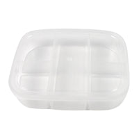 Plastic 5- Compartment Excellent Container Reusable Lunch Box (1 Pc) - LootFaat