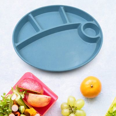 Plastic Food Plates  Biodegradable 5 Compartment Plate With Spoon For Food Snacks  Nuts  Desserts Plates For Kidsreusable Plates For Outdoor Camping Bpa-free(1 Pc) - second image