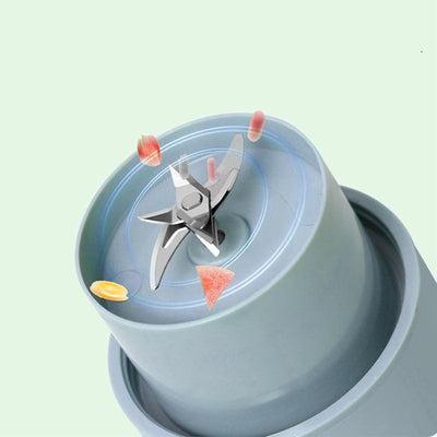 Portable Electric Juicer With Handle  Straw Usb Rechargeable 6 Stainless Steel Blades (500 Ml) - second image