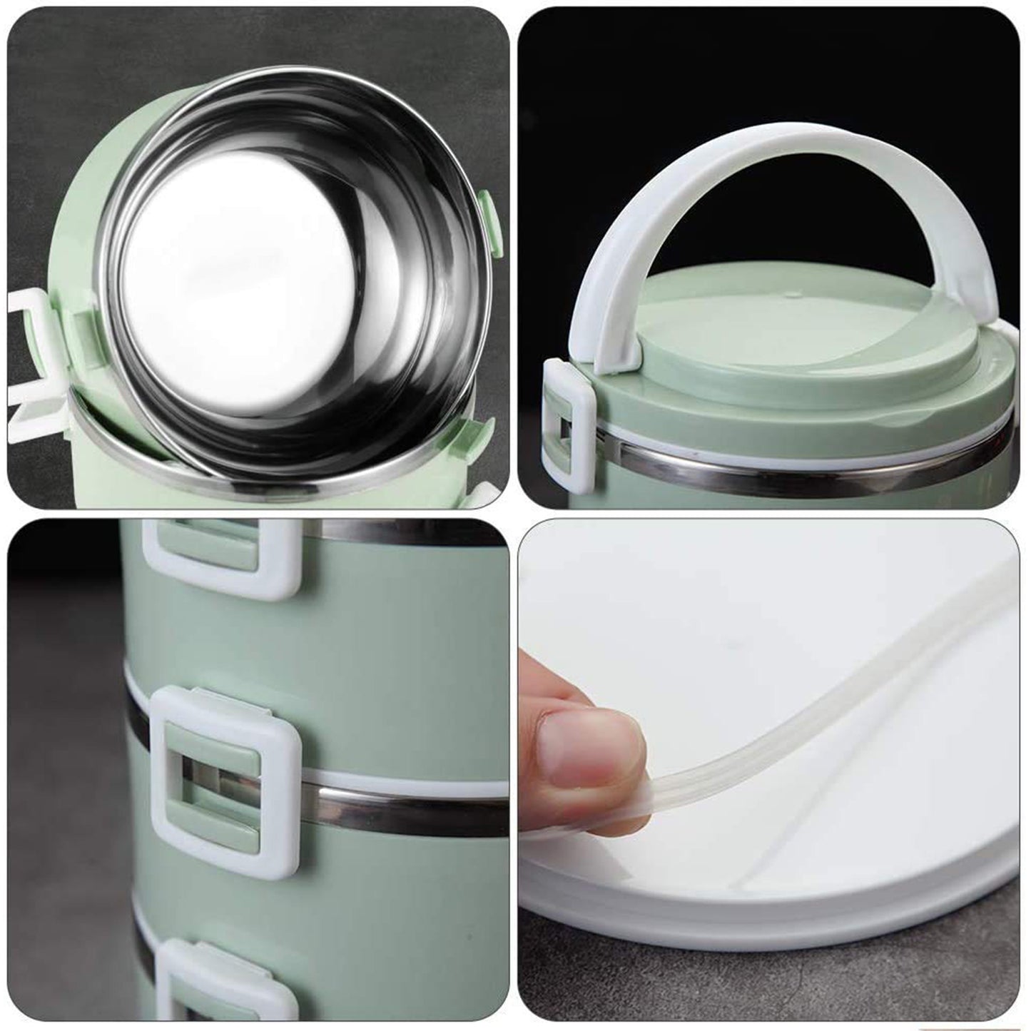 Multi Layer Stainless Steel Hot Lunch Box (2 Layer) - LootFaat