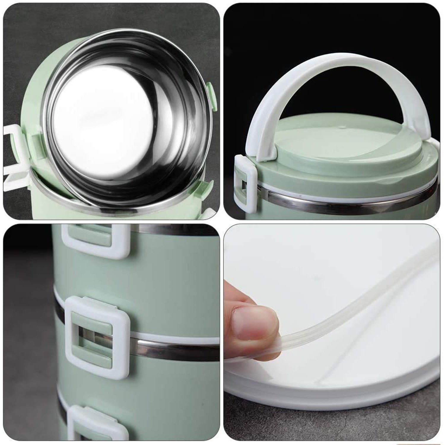 Multi Layer Stainless Steel Hot Lunch Box (2 Layer) - LootFaat