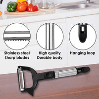 2-in-1 Double Julienne And Vegetable Peeler - LootFaat