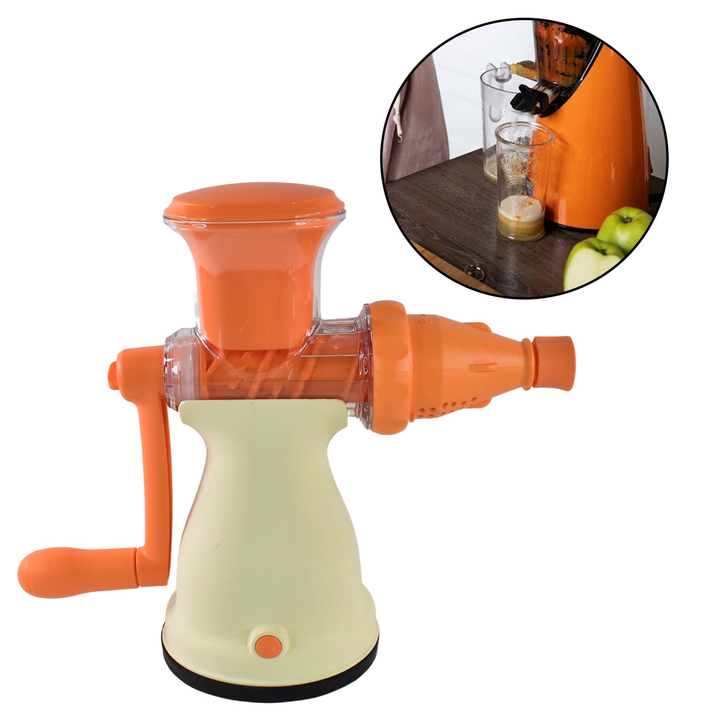 Apex Manual Carrot And Fruit Juicer  Heavy-duty (1 Pc With Glass)