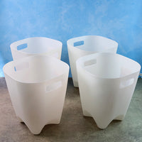 Modern Plastic Dustbin  Waste Paper Basket - (4 Pc)
