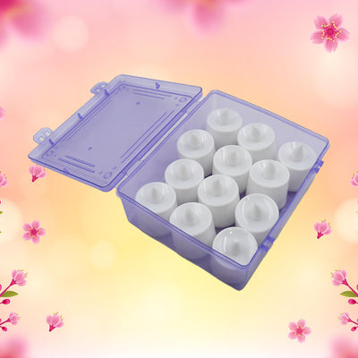 1222a Festival Decorative - Led Tealight Candles  Battery Operated Candle Ideal For Party Wedding Birthday Gifts (12pc)(White) - second image