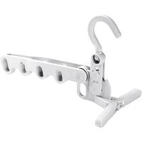 5holes Foldable Clothes Hanger Travel Clothes Hanger Multifunctional Clothes Hanger Space-saving Wall Holder Clothes Rack Robust Clothes Hanger For Travel Indoors. - LootFaat