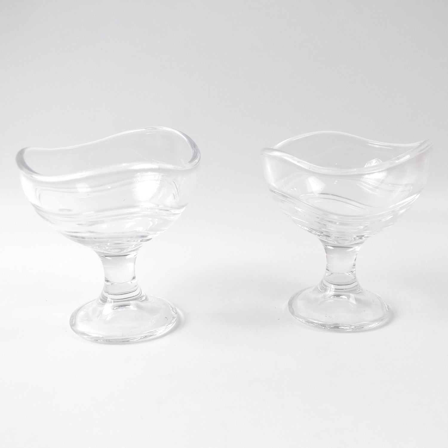 Glass Footed Dessert Bowl Ice Cream Cup (2 Pcs Set) - LootFaat