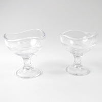 Glass Footed Dessert Bowl Ice Cream Cup (2 Pcs Set)