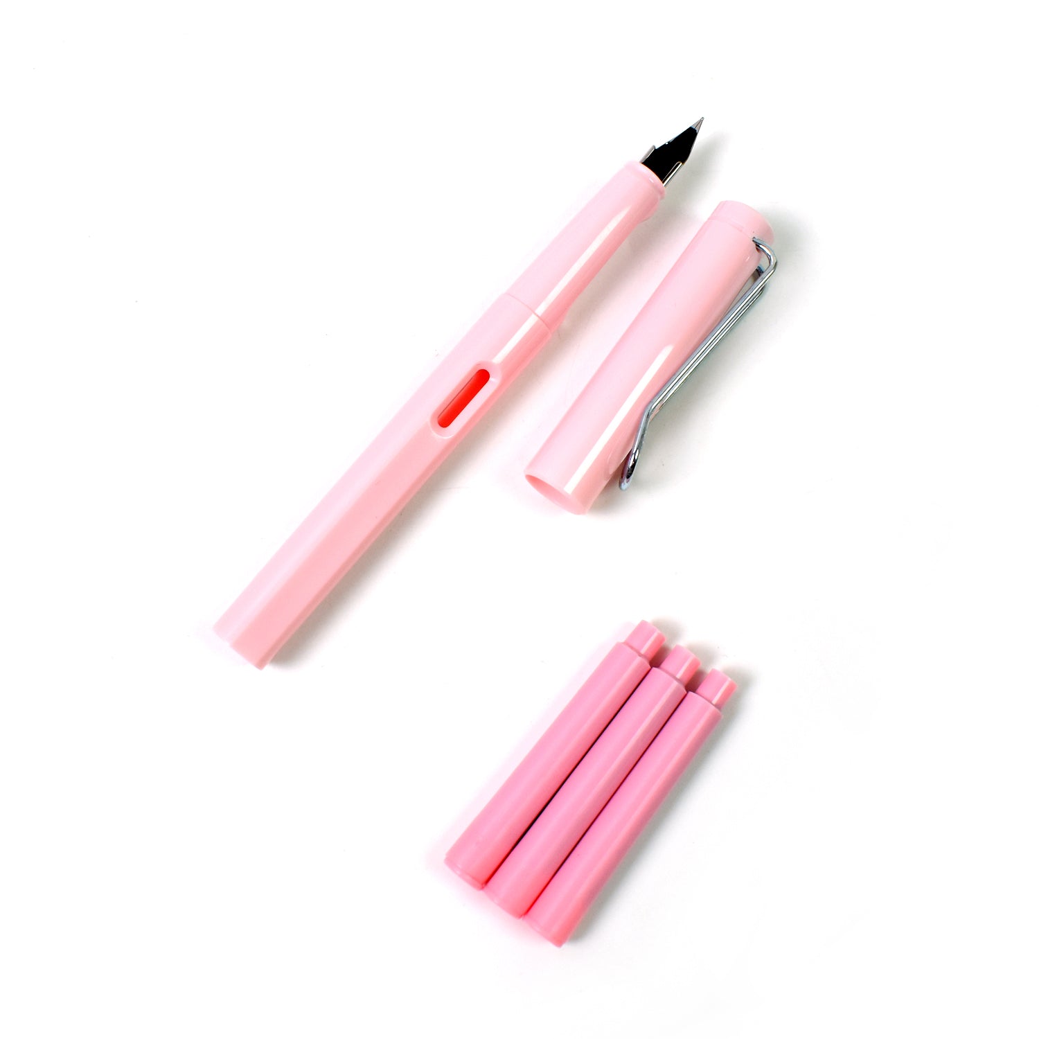 Fountain Blue Pen With 3 Refills (1 Set) - LootFaat