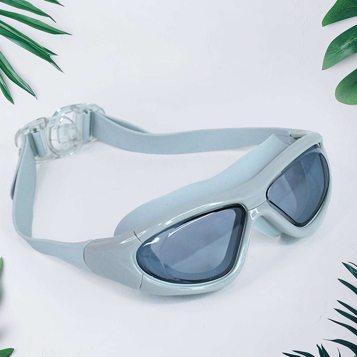 Premium Wide Vision Swimming Goggles With Protective Hard Case (1 Pc)