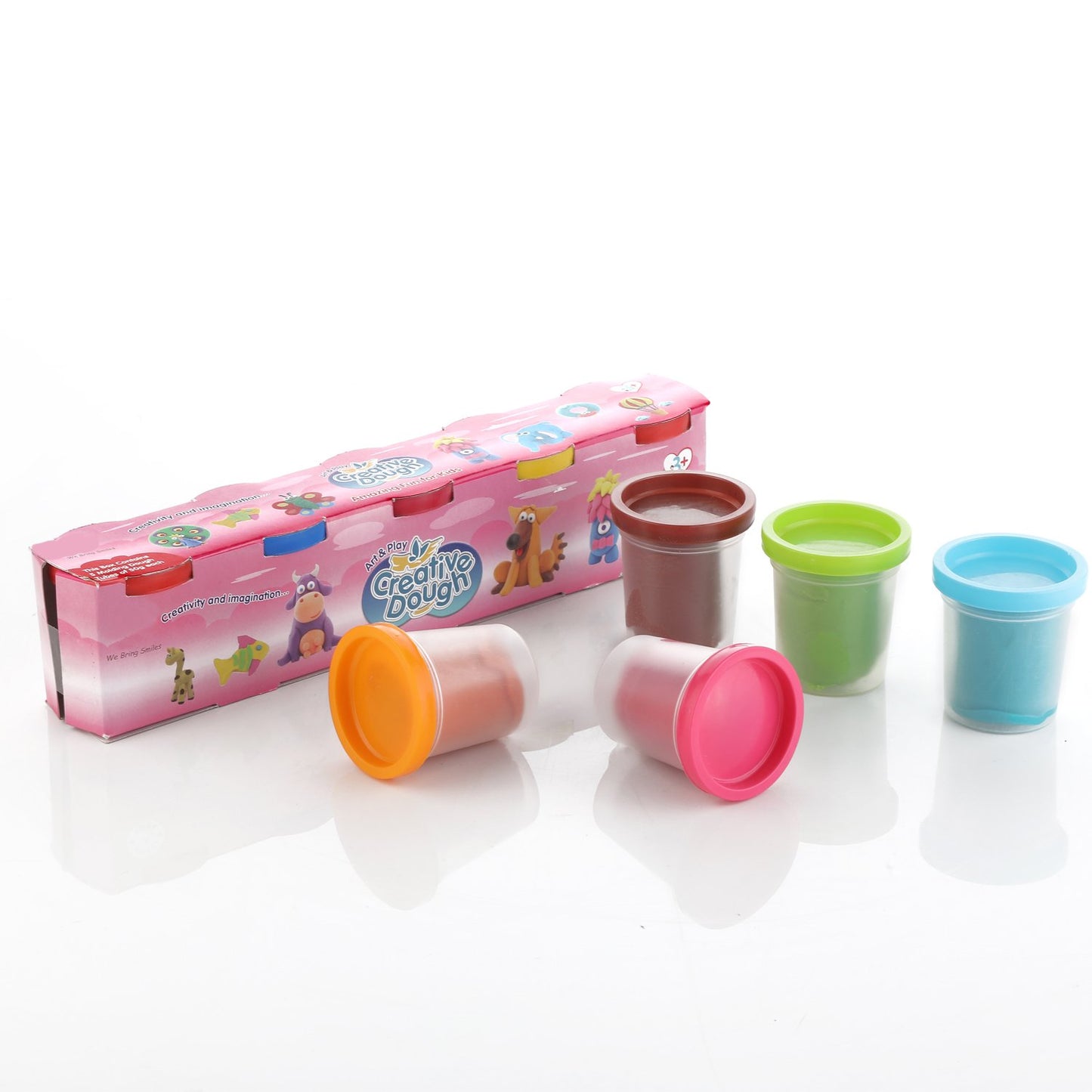 Non-toxic Creative 100 Dough Clay 5 Different Colors (Pack Of 5 Pcs) - LootFaat