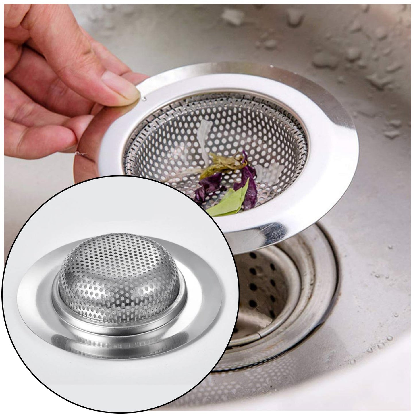 4748 Stainless Steel Sinkwash Basin Drain Strainer (1pc Only)
