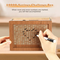 Wooden Money  Piggy Bank Money Box (1 Pc  With Marker Pen)