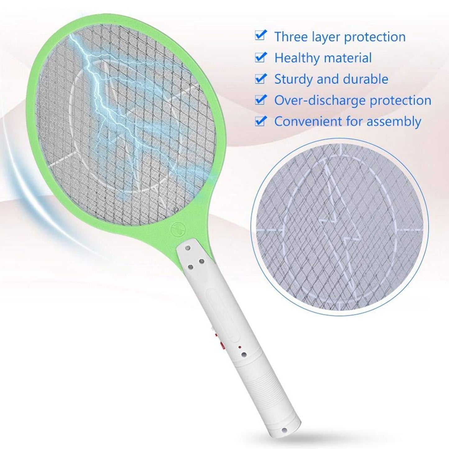 1724 Mosquito Killer Racket Rechargeable Handheld Electric Fly Swatter Mosquito Killer Racket Bat Electric Insect Killer (Quality Assured)