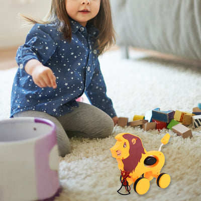 Lion Pull Along Toy for Toddlers - Early Walking Development - second image