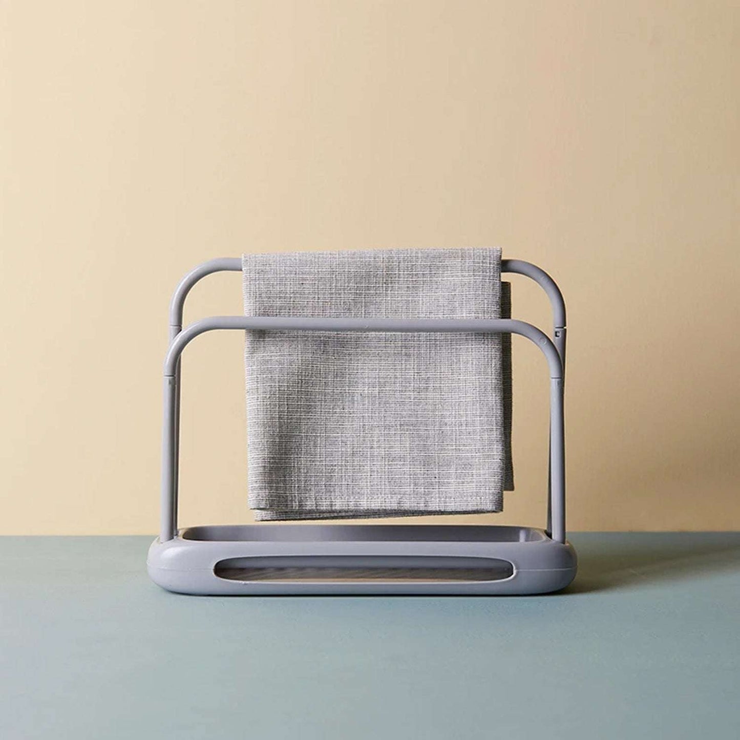 Storage Rack Kitchen Storage Holder Dish Towel Holder Dishcloth Rack Organizer Pool Dishcloth Drying Rack Sink Rag Holder Towel (1 Pc) - LootFaat