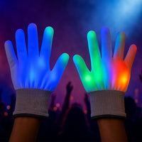 Dynamic Multi-color Led Light-up Glow Gloves (1 Pair)
