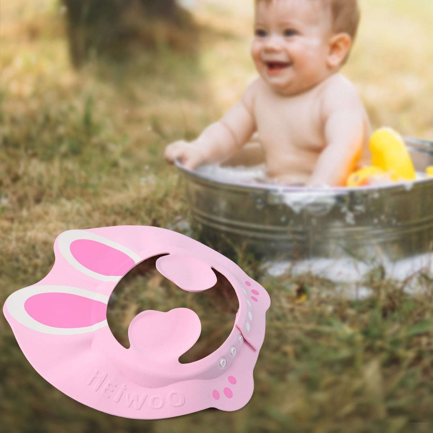 Adjustable Bunny Ear Baby Shower Cap (1 Pc)