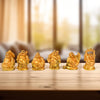 Golden Laughing Buddha Set Of Six Pieces Statue For Happiness Wealth  Good Luck Decor For Wealth And Success (6 Pcs Set)