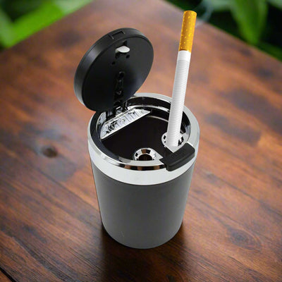 LED Car Ashtray with Lid - Portable & Smokeless - second image