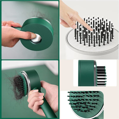 Air Cushion Massage Brush Airbag Massage Comb With Long Handle Self-cleaning Hair Brush Detangling Anti-static For All Hair - second image