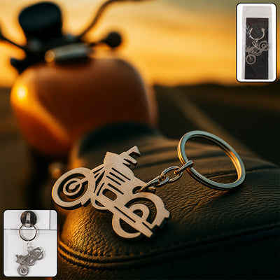 Motorcycle Silhouette Metal Keychain - (1 Pc) - second image