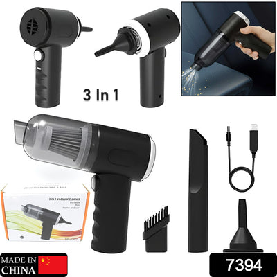 3-in-1 Mini Car Vacuum Cleaner Blower - Cordless, Rechargeable, High Power - second image