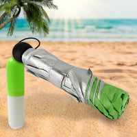 3 Fold Sun Protective Solid Foldable Outdoor Umbrella Portable Sun Uv Protection Lightweight Rain Umbrella With Umbrella Case For Girls Women Men Boys - LootFaat
