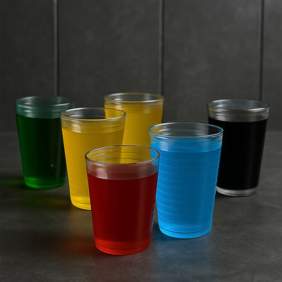 Apex Pyramid Ringo Plastic Glass  300ml Approx  Durable Crystal-clear Tumbler - second image