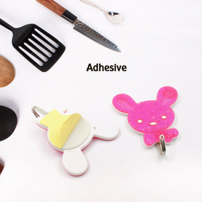 Multipurpose Strong Hook Self-adhesive Hooks For Wall Heavy Plastic Hook Sticky Hook Household For Home  Decorative Hooks Bathroom  All Type Wall Use Hook  Suitable For Bathroom Kitchen Office (2 Pc Set - second image