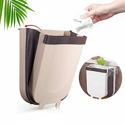 Hanging Trash Can For Kitchen Cabinet Door Small Collapsible Foldable Waste Bins Hanging Trash Holder For Bathroom Bedroom Office Car Portable.