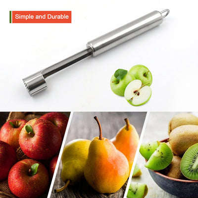 5506 Fruit Core Stainless Steel Set Core Remover For Apple And Pear Kitchen Prep Tool Fruit Core Remover Tool With Soft Handle Apple Corer Stainless Steel Kitchen Gadget Dishwasher Safe - second image