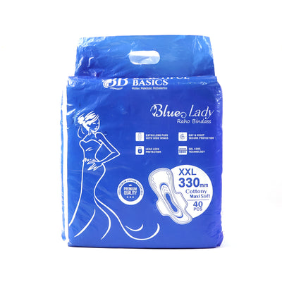 Blue Lady Extra Long Pads With Wides Wings Sanitary Pads  320 Mm 40-pack