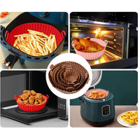 Air Fryer Reusable Silicone Pot With Handles (6 Pc Set) - LootFaat
